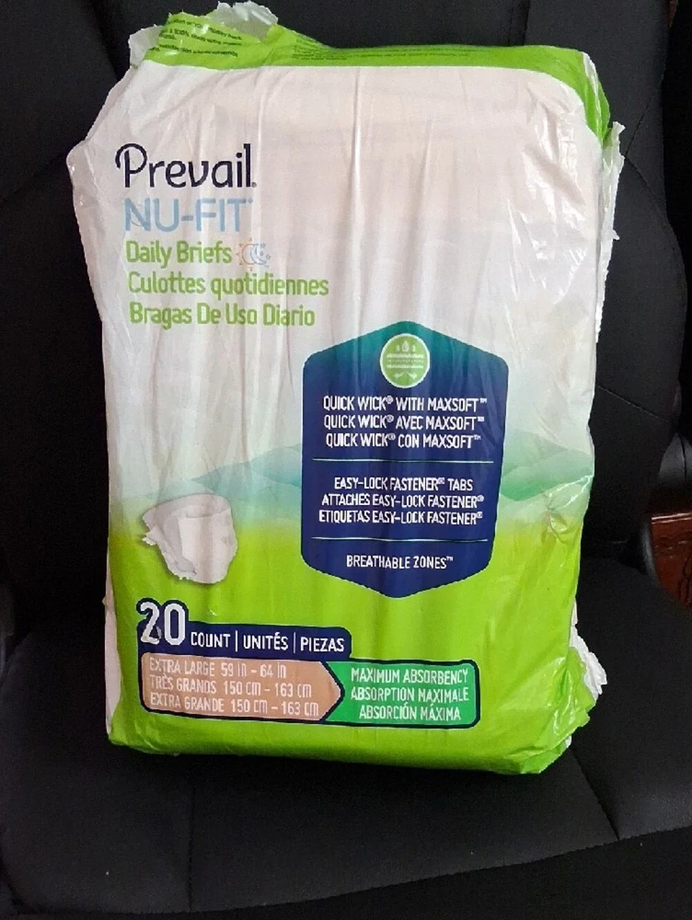 Nu-Fit Daily Briefs - Extra Large, Green (20 Count) - Picture 6 of 7
